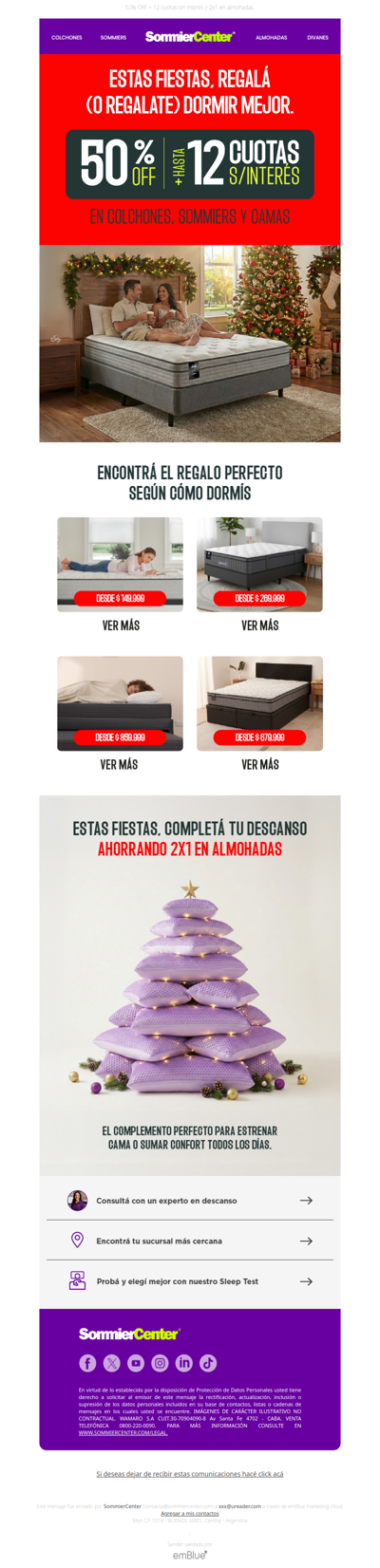 🎄 Fiestas: regalá descanso hoy