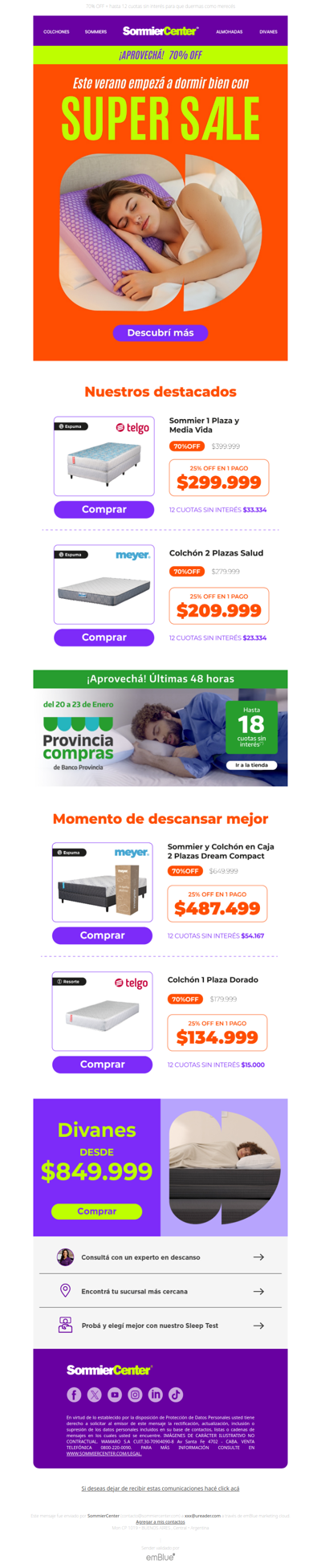¡Super ofertas para descansar mejor! 💜😎