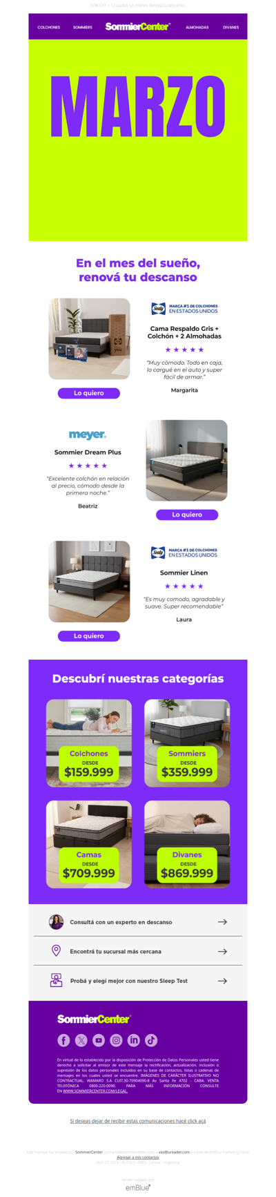 SommierCenter te resetea, ¡mirá esto! 👇