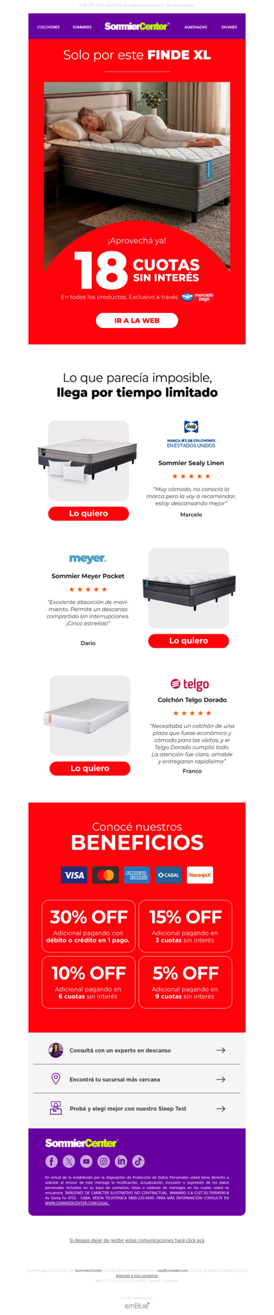 Finde XL: 18 cuotas sin interés 🔥