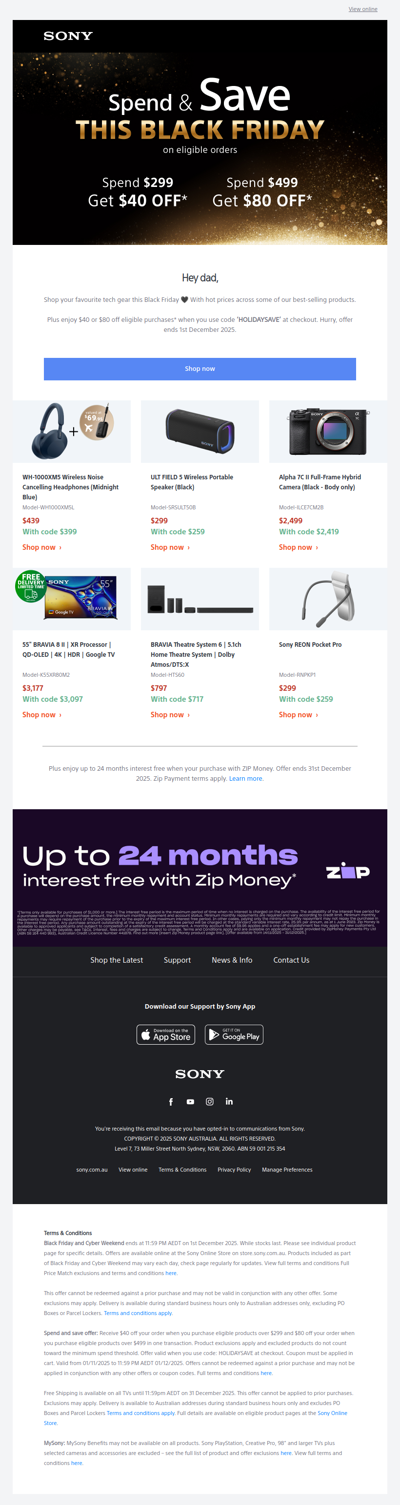 It’s Black Friday - Shop hot offers at Sony Online Today!