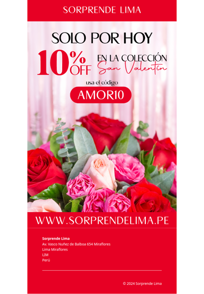 ❤️‼️¡SOLO HOY 10% OFF EN SAN VALENTÍN!‼️❤️