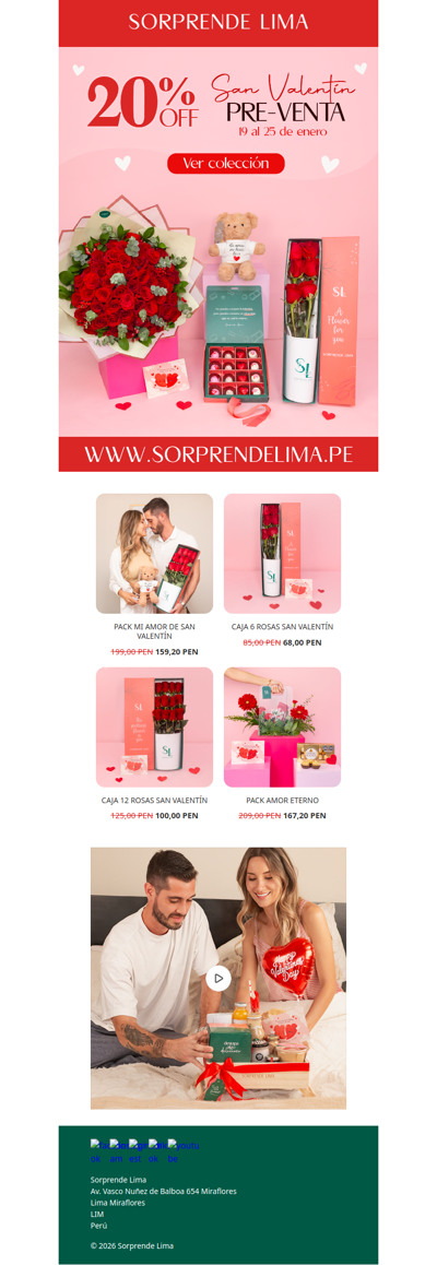 ❤️ ¡20%OFF PRE-VENTA SAN VALENTÍN! ❤️ ¡Sorprende a tu persona favorita con el mejor regalo este 14 de febrero!