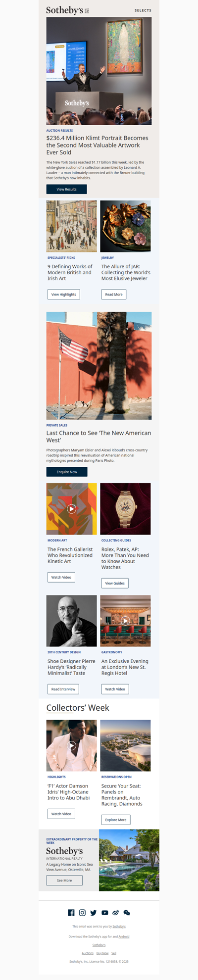 A $1.17 Billion Auction Week by the Numbers