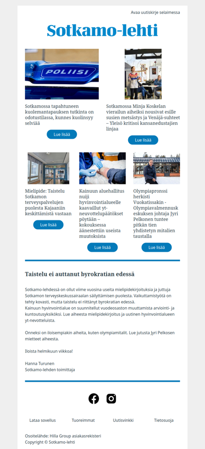 Olympiahuumaa Vuokatissakin