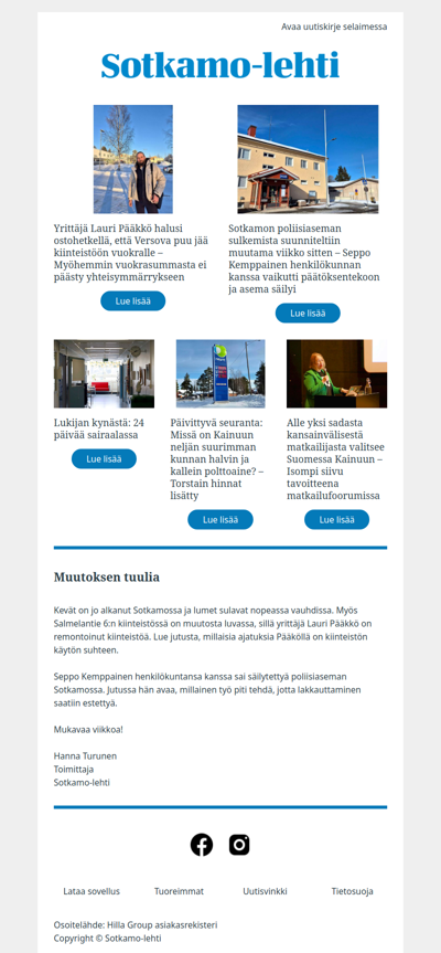 Kiinteistön uudet kuviot