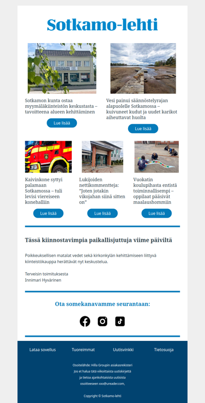 Joko luit nämä uutiset Sotkamosta?