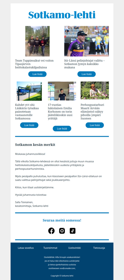 Juhannusviikon kuulumiset Sotkamosta