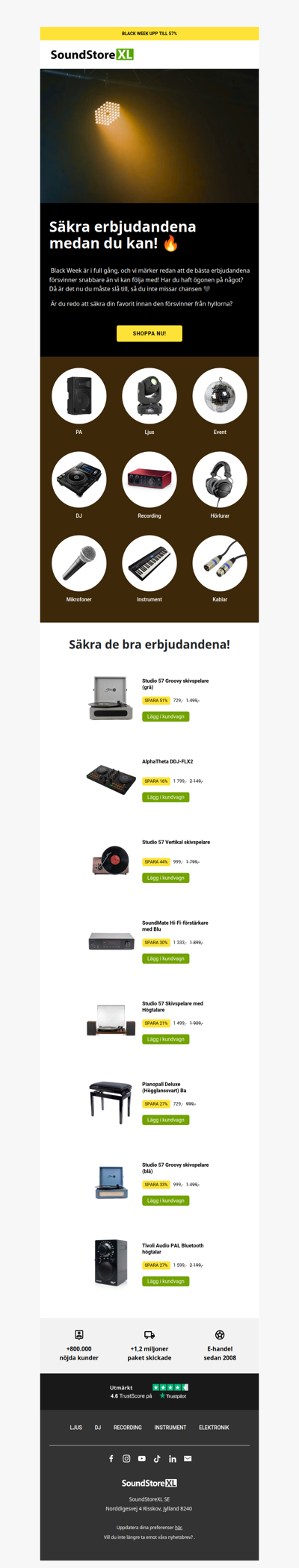 Våra Black Week-erbjudanden försvinner snabbt från hyllorna ⚡