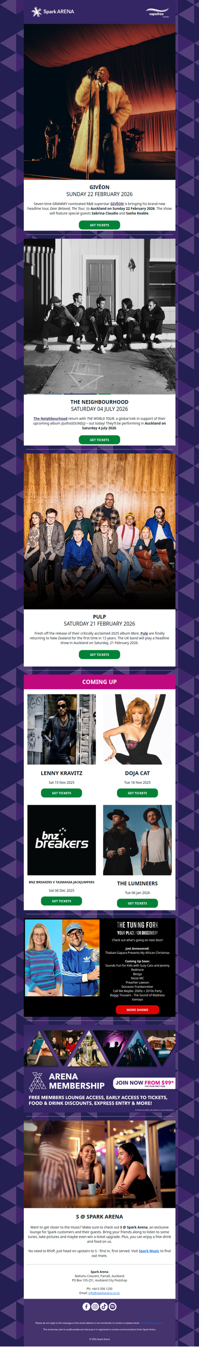 New shows dropped: GIVĒON, The Neighbourhood & Pulp