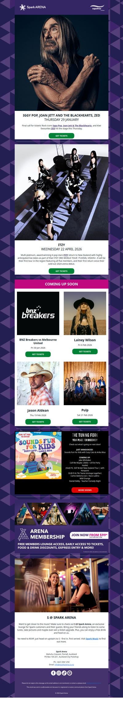 Iggy Pop, Joan Jett & The Blackhearts, ZED this week!