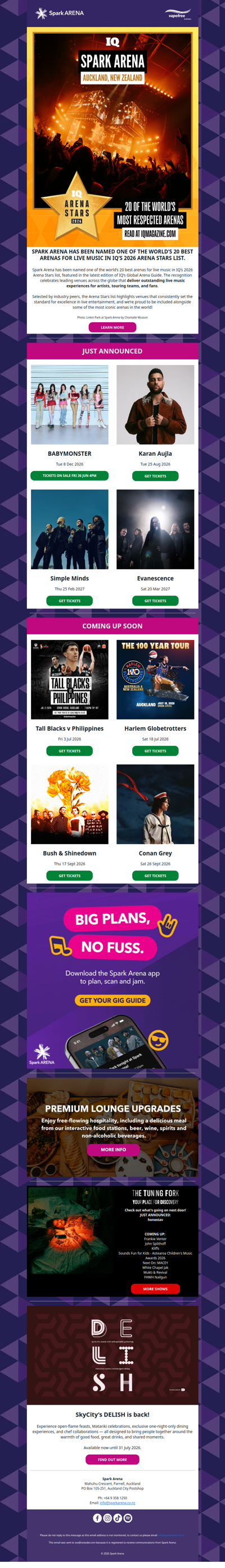 We’ve been named one of the world’s best arenas for live music! ⭐