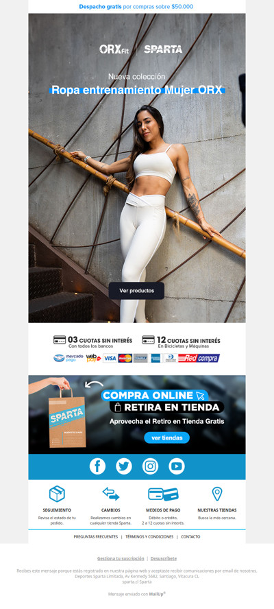 Ropa entrenamiento Mujer ORX🏋️✨ Nueva colección disponible en Sparta