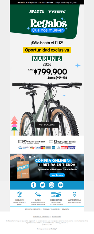 💥 ¡Imperdible! Marlin 6 Trek — Solo hasta mañana, hasta 30% OFF