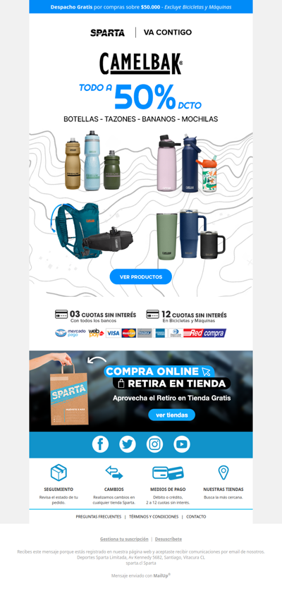🎄¡50% OFF en Camelbak! Botellas y mochilas de hidratación. Encuentra el regalo ideal
