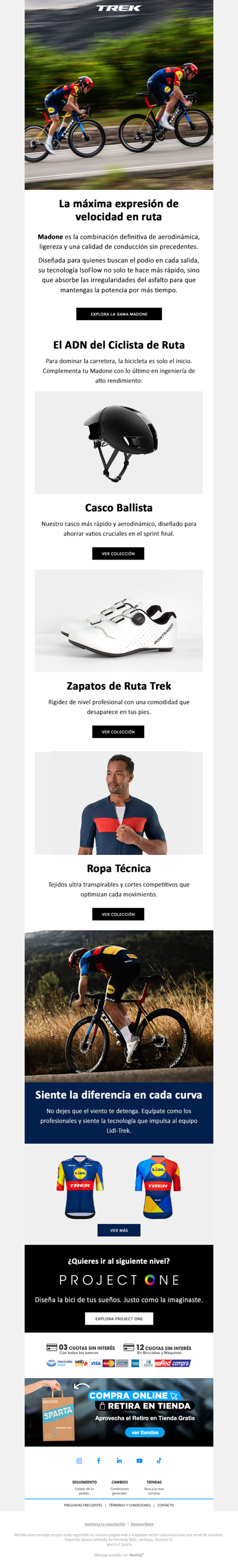 Especial Ruta TREK ya está en SPARTA 🚴