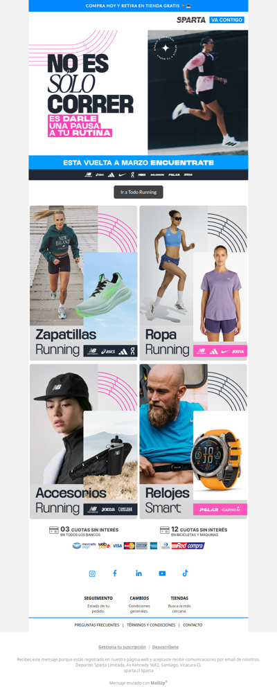 Todo para tu próxima carrera 🏃