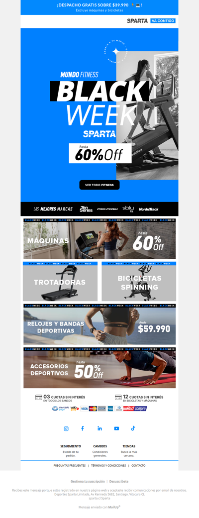 Hasta 60% OFF en fitness 💪