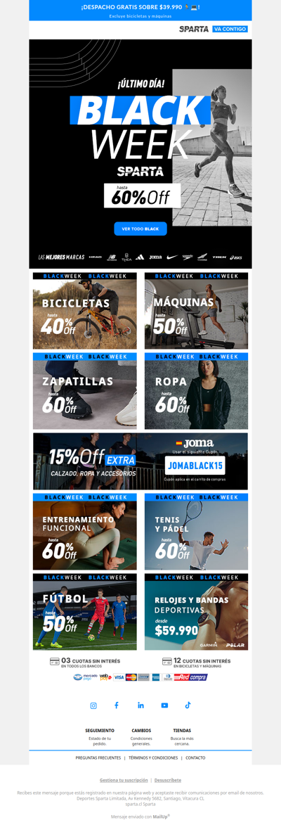 ¡Último día de Black en Sparta! 🔥