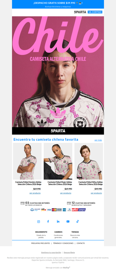 La nueva camiseta de La Roja ya llegó 🔥