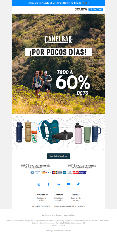 60% OFF en Camelbak 🚨