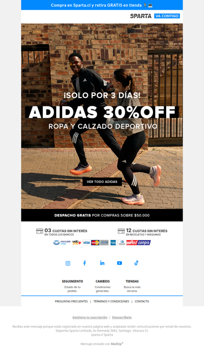 ⏰ Últimas horas: adidas 30% OFF