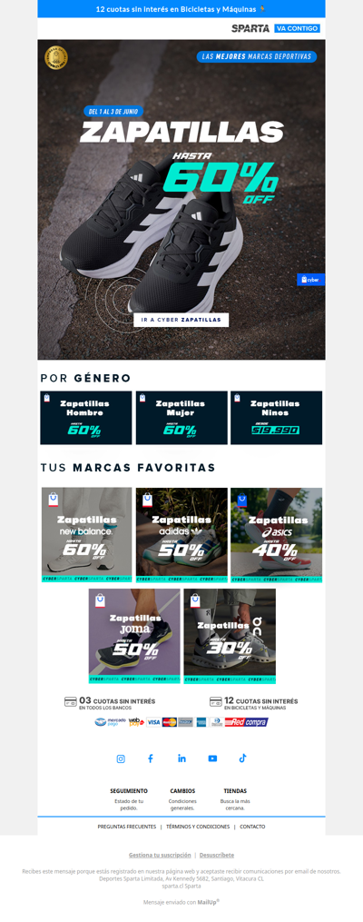 🔥 Cyber Zapatillas: Descuentos de Hasta 60% OFF en las mejores Marcas