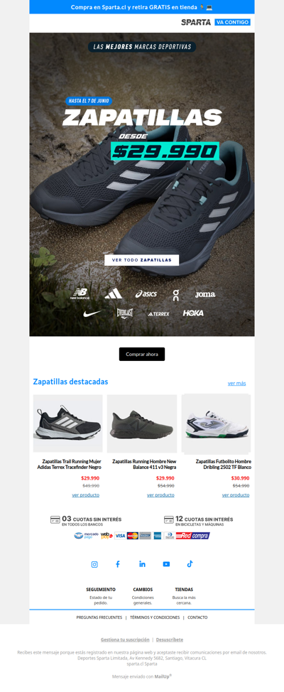 ⚡Zapatillas desde $29.990 en Sparta 👟