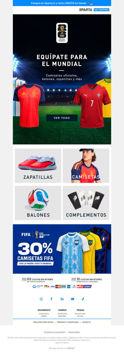 🔥 Ya parte el Mundial: Equípate hoy ⚽