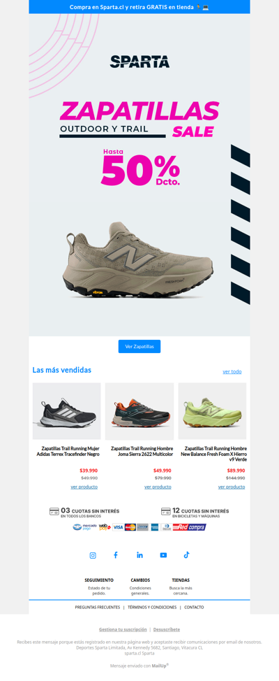 ⚡Zapatillas outdoor y trail hasta 50% DCTO ⛰️