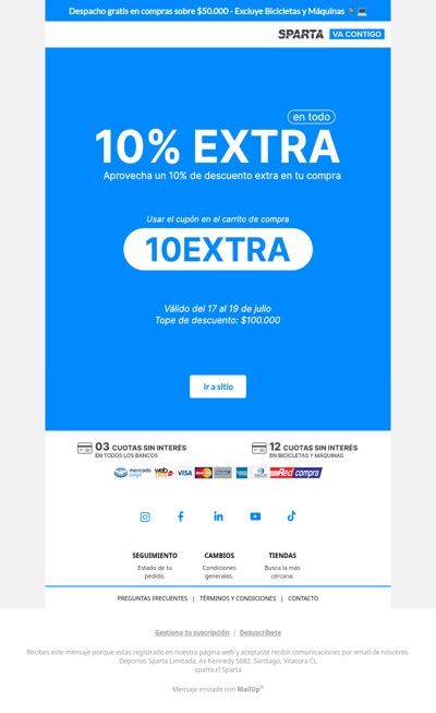 🚨 ¡10% DCTO adicional en tu compra!