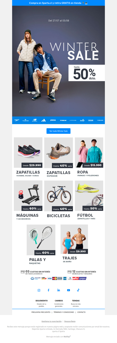 ❄️ Winter Sale: hasta 50% OFF en tus marcas favoritas