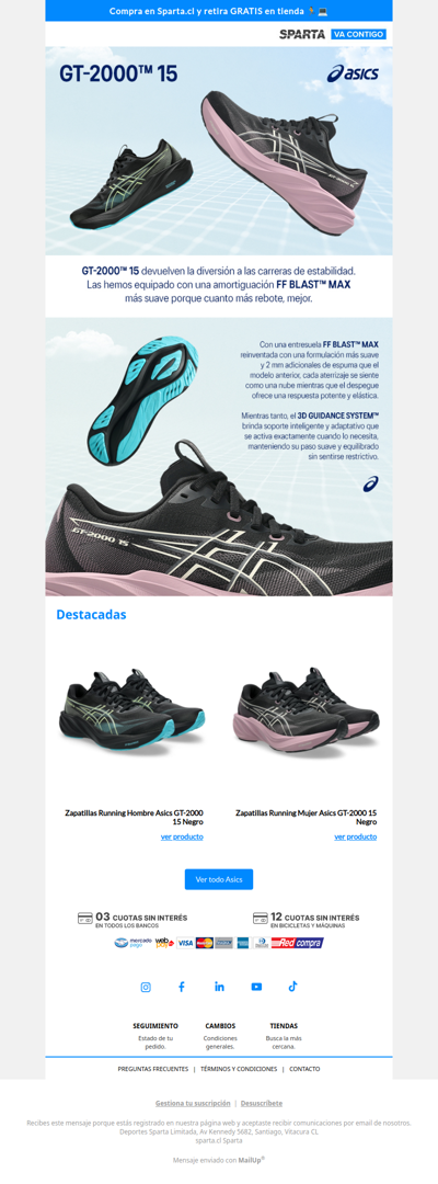 Nuevas ASICS GT - 2000 ✨ Experimenta la Estabilidad en cada zancada
