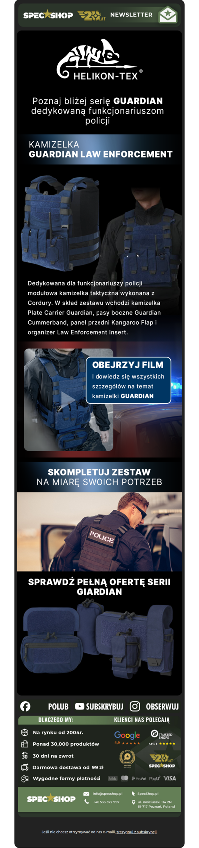 Kamizelka gotowa do służby! Guardian Law Enforcement Set