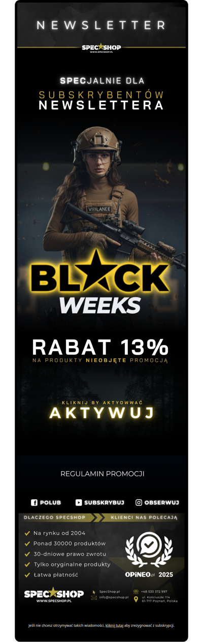 💥SPECJALNY Rabat 13% TYLKO dla naszych Subskrybentów💥