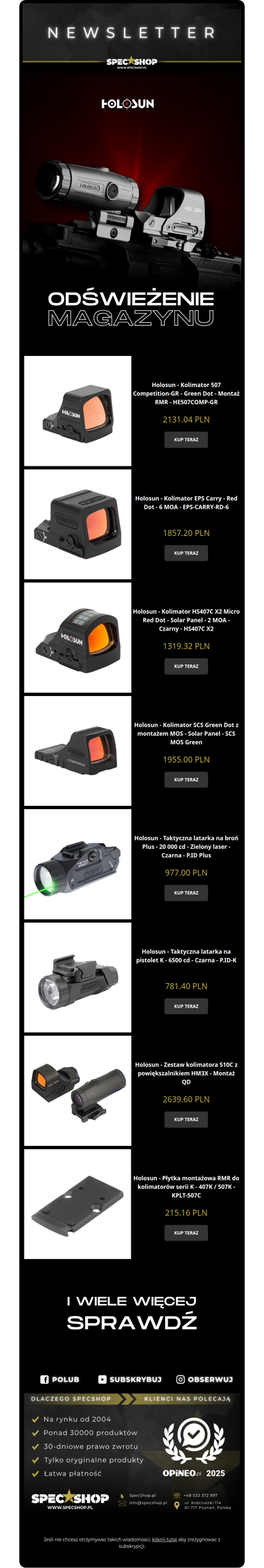 💥HOLOSUN - WIELKIE ODŚWIEŻENIE MAGAZYNÓW💥