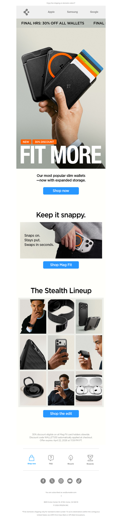 Three new MagSafe wallets.