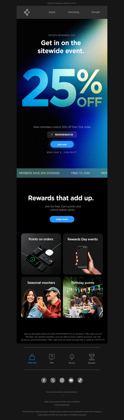 Join for free. Your 25% is waiting.