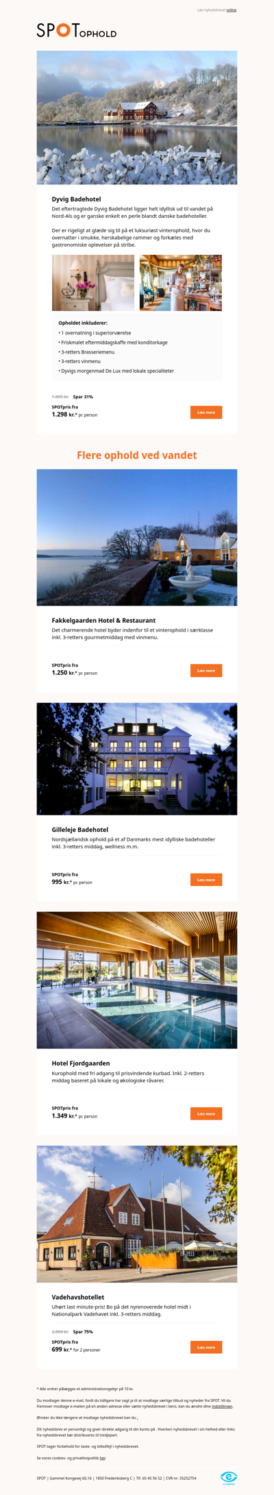 Dyvig Badehotel ❣️ Luksuriøst vinterophold inkl. 3-retters, vinmenu og morgenmad