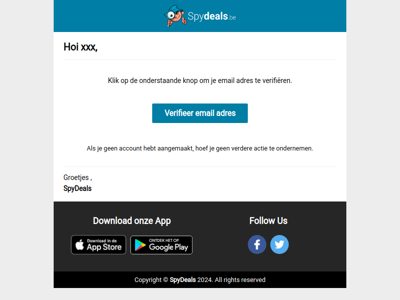 Verifieer email adres