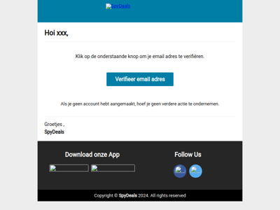 Verifieer email adres