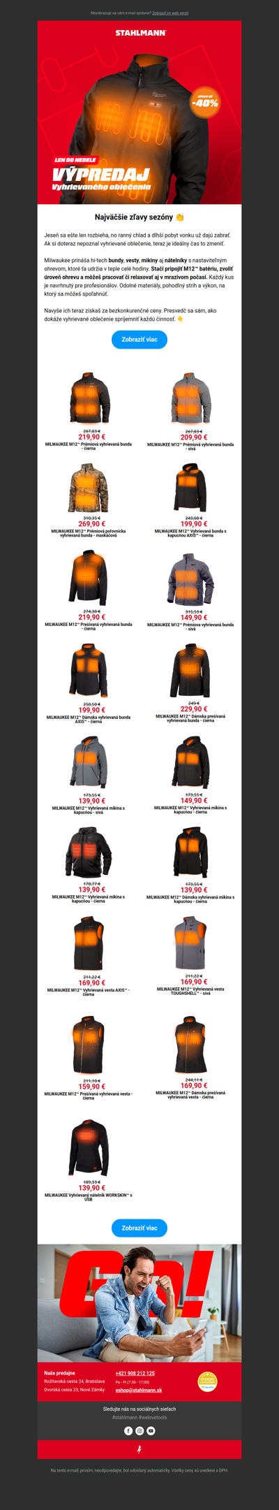 Výpredaj vyhrievaného oblečenia 🔥