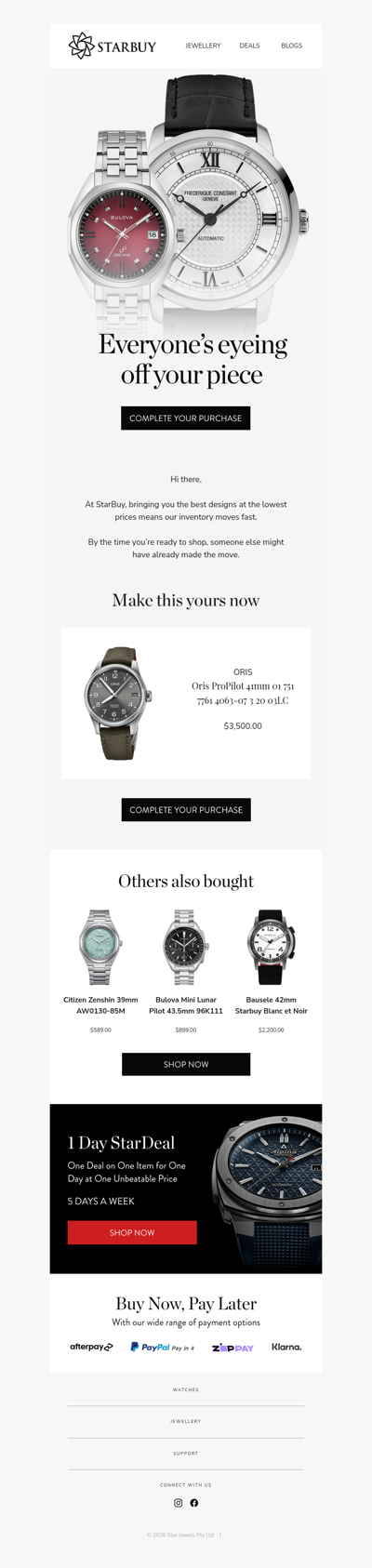 Heads up! The item you were look at is selling fast