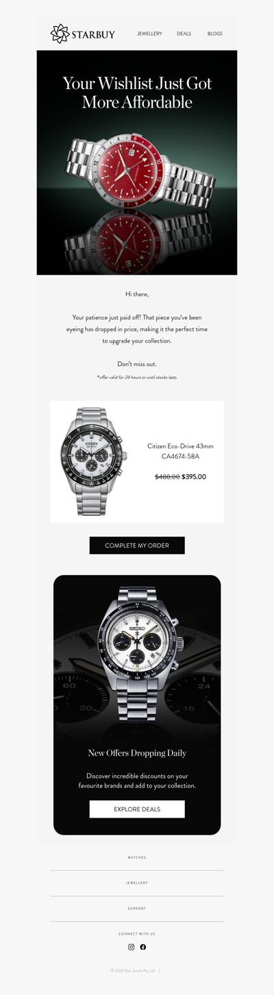 That watch you love? It’s now on sale