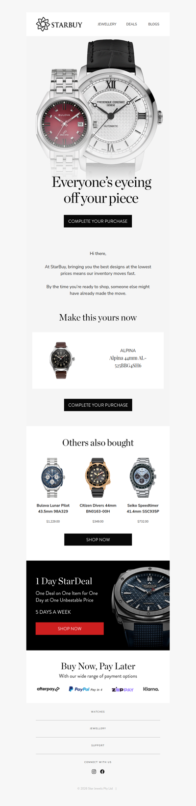 Heads up! The item you were look at is selling fast