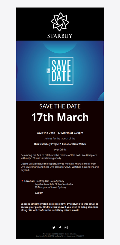 Introducing Project 1: The Starbuy × Oris Launch Event