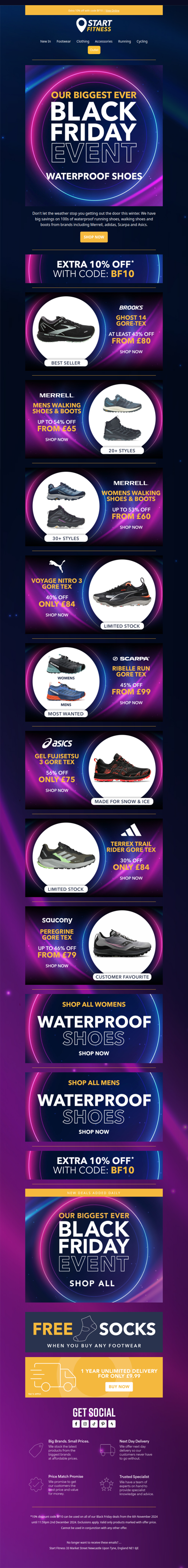 Save on waterproof shoes in our Black Friday Event