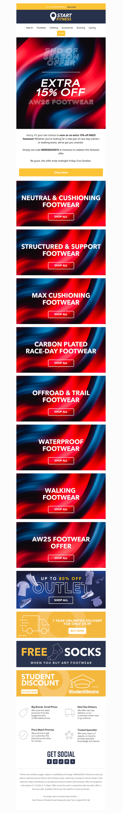 Final call! Extra 15% off AW25 footwear ⏳