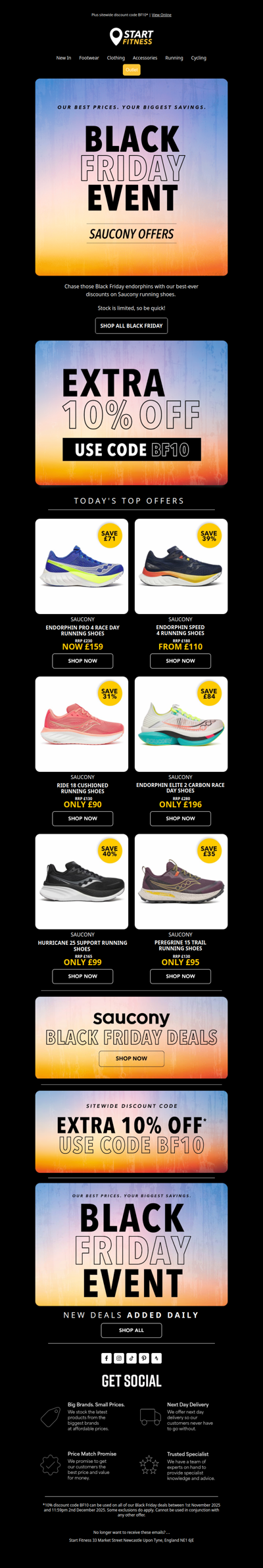 Saucony offers | Chase those Black Friday endorphins ✨