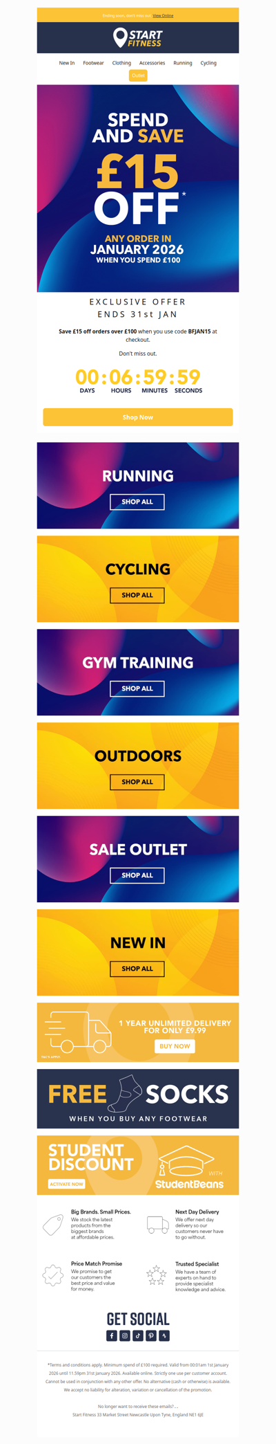 Final days to get £15 off your order ⏰